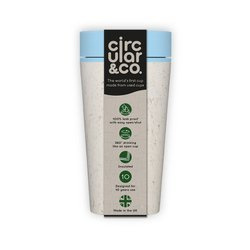 Kruhový hrnek na opakované použití 340 ml Cream & Distant Blue, 1 ks.