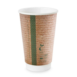 Dvoustěnný papírový kelímek z kraftového papíru 450 ml, ø 90 mm 20 ks.