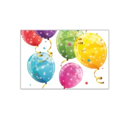 Papírový ubrus „Sparkling Balloons“ 120 × 180 cm, 1 ks