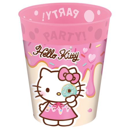 Opakovaně použitelné kelímky "Hello Kitty & Kuromi" 250 ml, 4 ks.