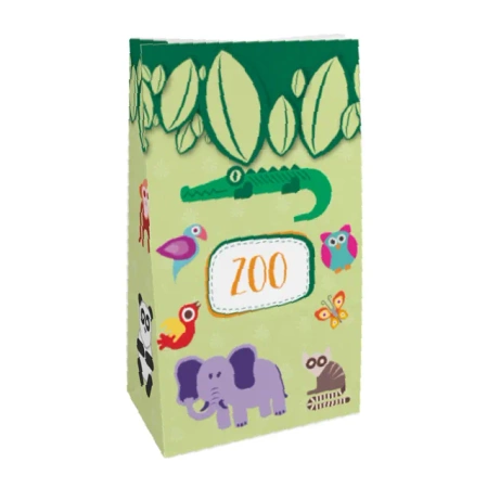 Papírová taška "ZOO", 14 x 8 x 24 cm, 50 ks