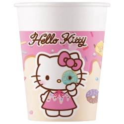 Papírový kelímek „Hello Kitty & Kuromi“ 200 ml 8 ks