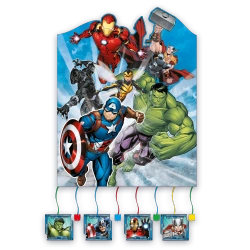 Papírová 3D piñata "Avengers" 21x27 cm, 1 ks