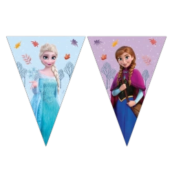 Papírová girlanda – vlajky „Frozen“ 2,3 m, 1 ks