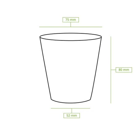 Papírový kelímek bílý disperzní 180 ml, ø 80 mm 50 ks.