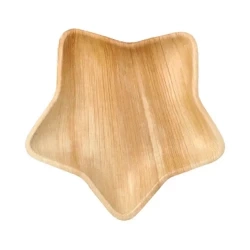 Talíř z palmových listů Hvězdička 22,3 x 20 x 2,3 cm, 6 ks.