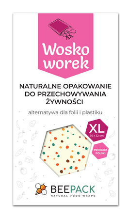 Voskové sáčky „Tečky“ XL 36×32 cm, 1 kus