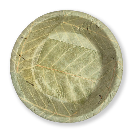 Hluboký talíř z listů stromu Sal, Ø 19,5 cm, výška 3,25 cm, 500 ml, 20 ks