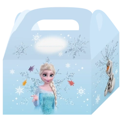 Papírové krabičky na dort Frozen, 15,5 × 9 × 8,5 cm, 4 ks.
