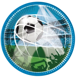 Papírové talíře „Fotbal“, 20 cm, 8 ks