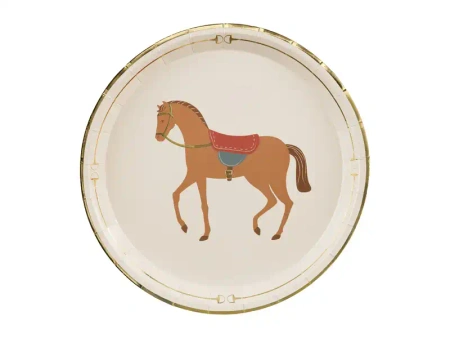 Papírové talíře „Kůň“, průměr 23 cm, 6 ks