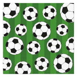 3vrstvé ubrousky "Soccer Ball", 1/4, 33 x 33 cm, 20 ks