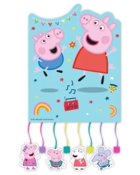 Papírová 3D piñata "Prasátko Peppa" 21x32 cm, 1 ks