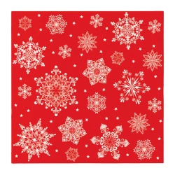 Ubrousky Premium Airlaid, "Snowflakes", 1/4, 40 x 40 cm, 12 ks.