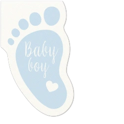 Ubrousky ve tvaru dětské nožičky Light Blue, 10 ks.