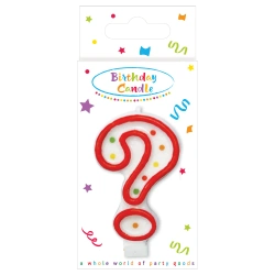 Narozeninová svíčka Puntíky „?“, 1 ks