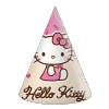 Papírové čepičky Hello Kitty & Kuromi, 6 ks