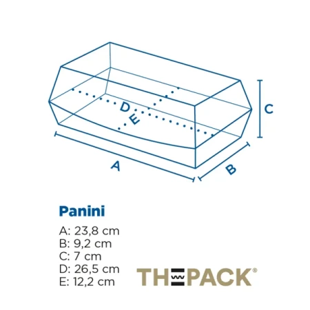 Černý termo lunch box Panini 26,5 x 12,2 x 7 cm, 50 ks