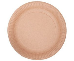 Kraftový papírový talíř kulatý 23 cm 50 ks.
