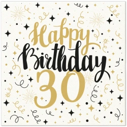 Ubrousky Premium Airlaid "Birthday 30" 40 cm x 40 cm, 50 ks