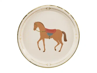 Papírové talíře „Kůň“, průměr 23 cm, 6 ks
