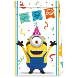 Papírové sáčky „Mimoni“ 16 × 22 cm, 4 ks