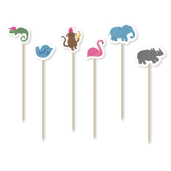 Dekorativní párátka Animals, 24 ks.