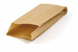 Francouzské sáčky na párky v rohlíku, kraft 7,5 x 2,5 x 19 cm 1000 ks.