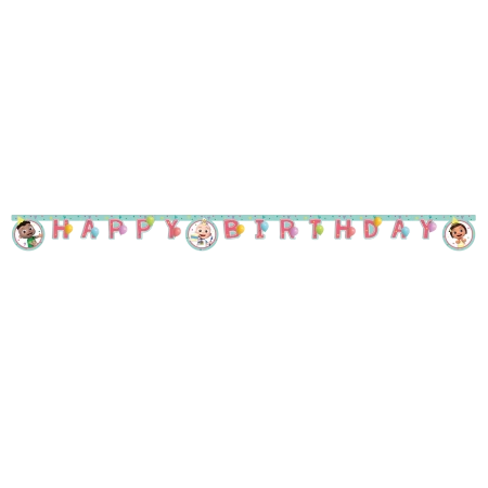 Papírový narozeninový banner CoComelon, 2 m 1 ks