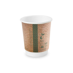 Dvoustěnný papírový kelímek z kraftového papíru 250 ml, ø 80 mm 25 ks.