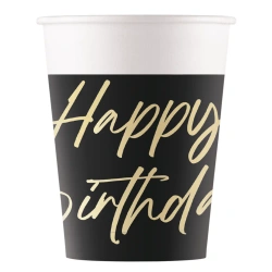 Papírový kelímek „Elegant Birthday“ 200 ml 8 ks