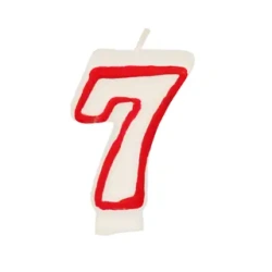 Narozeninová svíčka bílá číslice „7“, 1 ks.