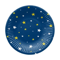 Papírový kulatý talíř "Starlit" Ø 18 cm, 8 ks