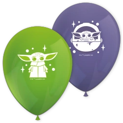 Latexové balonky „STAR WARS Mandalorian“ 28 cm, 8 ks