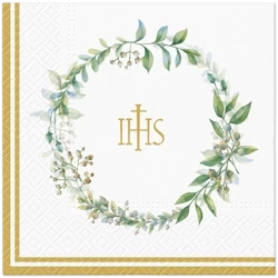 Třívrstvé ubrousky na přijímání, 1/4, 33 x 33 cm 20 ks.