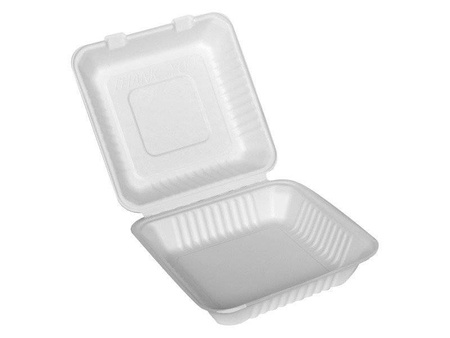 Menubox z trzciny cukrowej niedzielony 1500 ml, 23 x 23 x 8 cm 100 szt.