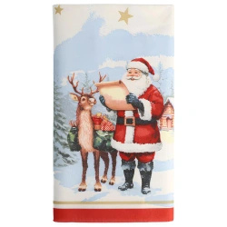 Papírový ubrus a'la látka "Dear Santa" 120 x 180 cm 1 ks.