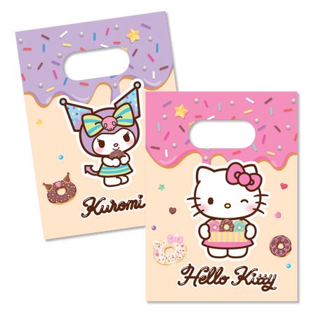 Papírové sáčky „Hello Kitty & Kuromi“ 16 × 22 cm, 4 ks