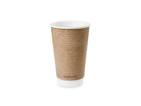 Dvoustěnný papírový kelímek z kraftového papíru 450 ml, ø 90 mm 20 ks.