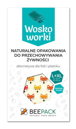 Voskové sáčky "Lišky" sada L+XL 1 ks.