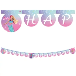 Papírový narozeninový banner Barbie, 2 m 1 ks
