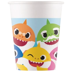 Papírový kelímek „Baby Shark“ 200 ml 8 ks