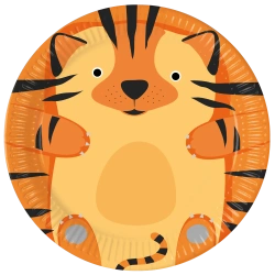 Papírové talíře „Zoo Mix 3“, 23 cm, 8 ks