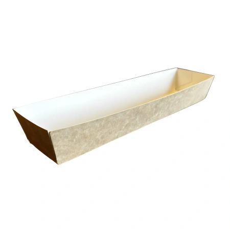 Hluboký papírový zásobník na hot dogy 26 x 5 x 3,5 cm 100 ks.