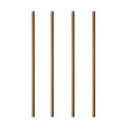 Papírová brčka přírodní/kraft 6/200 mm 100 ks.