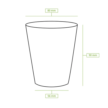 Papírový kelímek bílý disperzní 250 ml, ø 80 mm 50 ks.