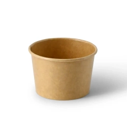 Papírový kelímek na zmrzlinu kraft 130 ml, prům. 76 mm, 50 ks