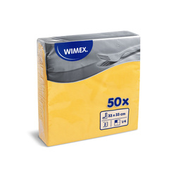 2vrstvé ubrousky Žluté 1/4 33 × 33 cm, 50 ks.