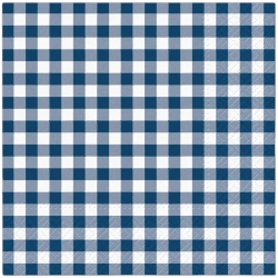 2vrstvé ubrousky Gingham Navy 33 x 33 cm, 50 ks