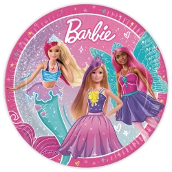 Papírové talíře „Barbie“, 23 cm, 8 ks